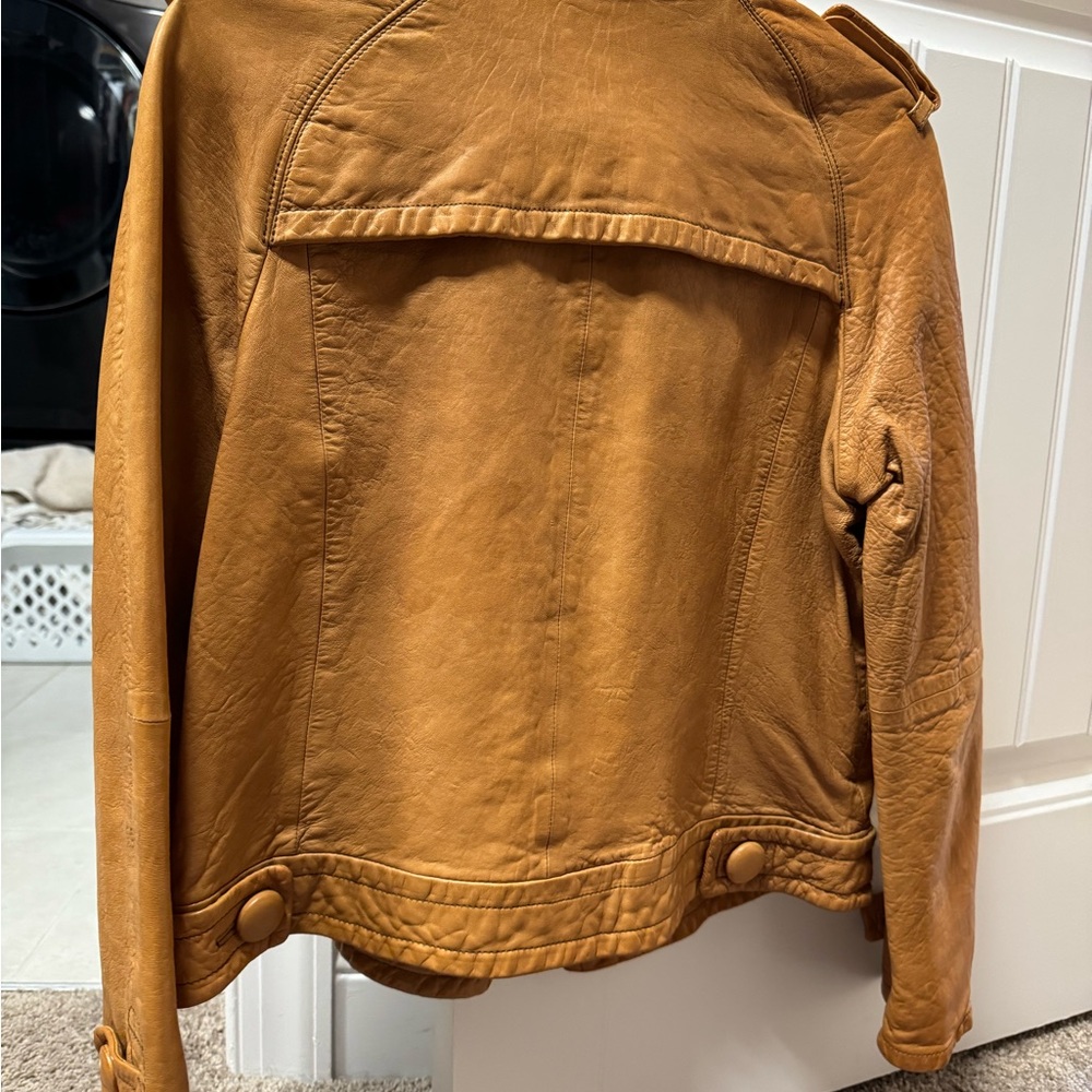 Vintage Banana Republic Camel Leather Jacket - Picture 3 of 4